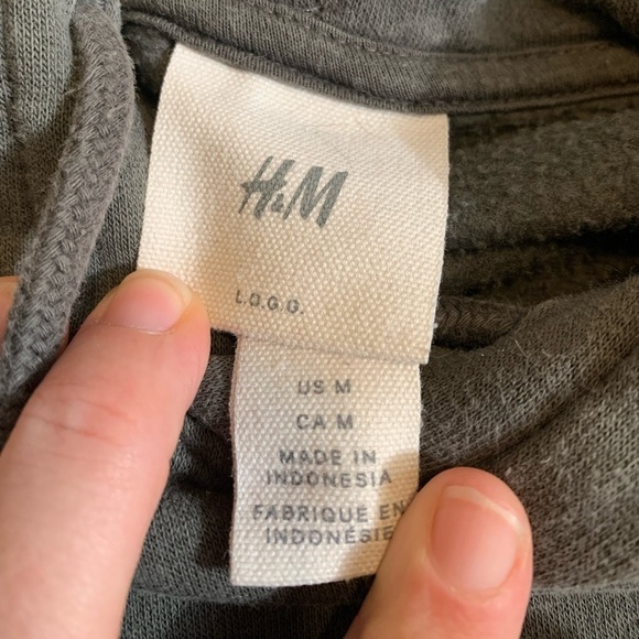 H&M L.O.G.G. "Get the Good" Sun Graphic Hoodie Sweatshirt Gray M - Picture 4 of 6